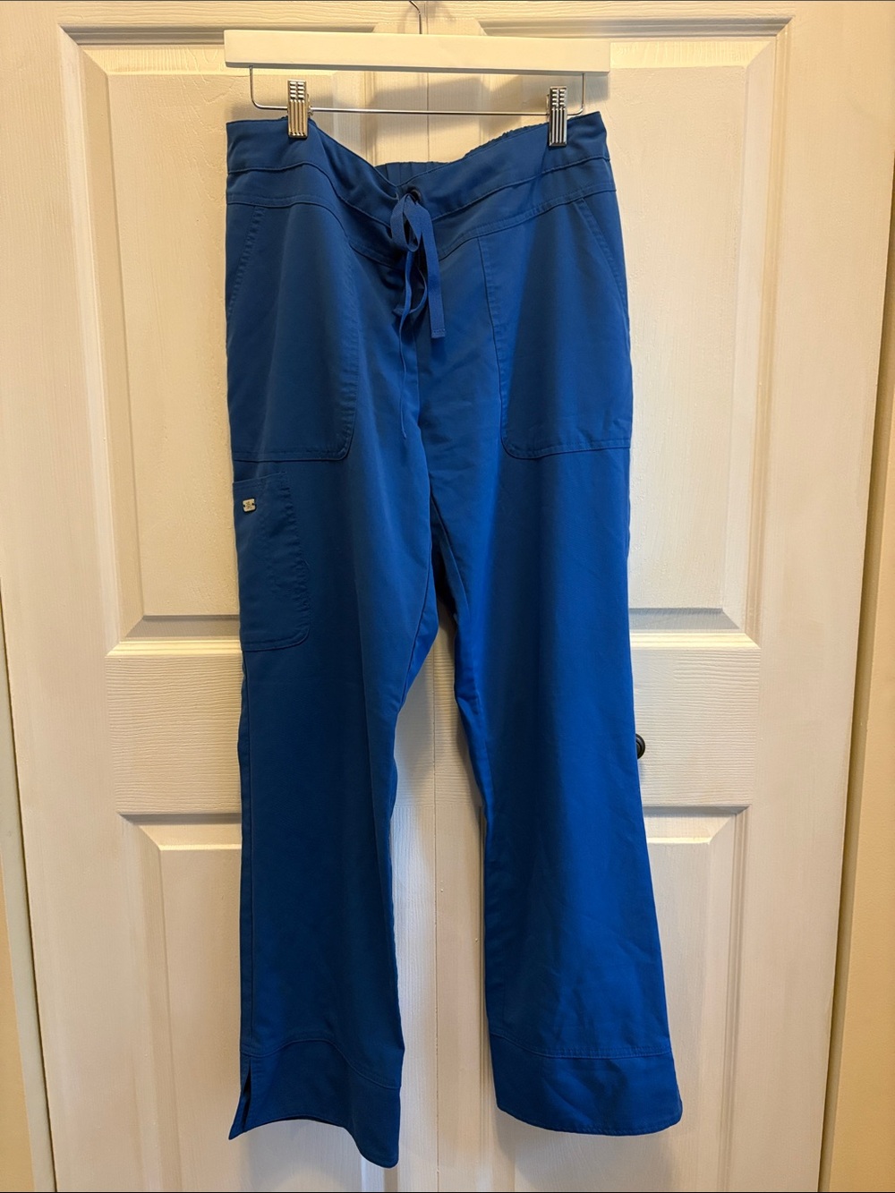Greys Anatomy by Barco Royal Blue Scrub Pants Drawstring Cargo Pockets Womens